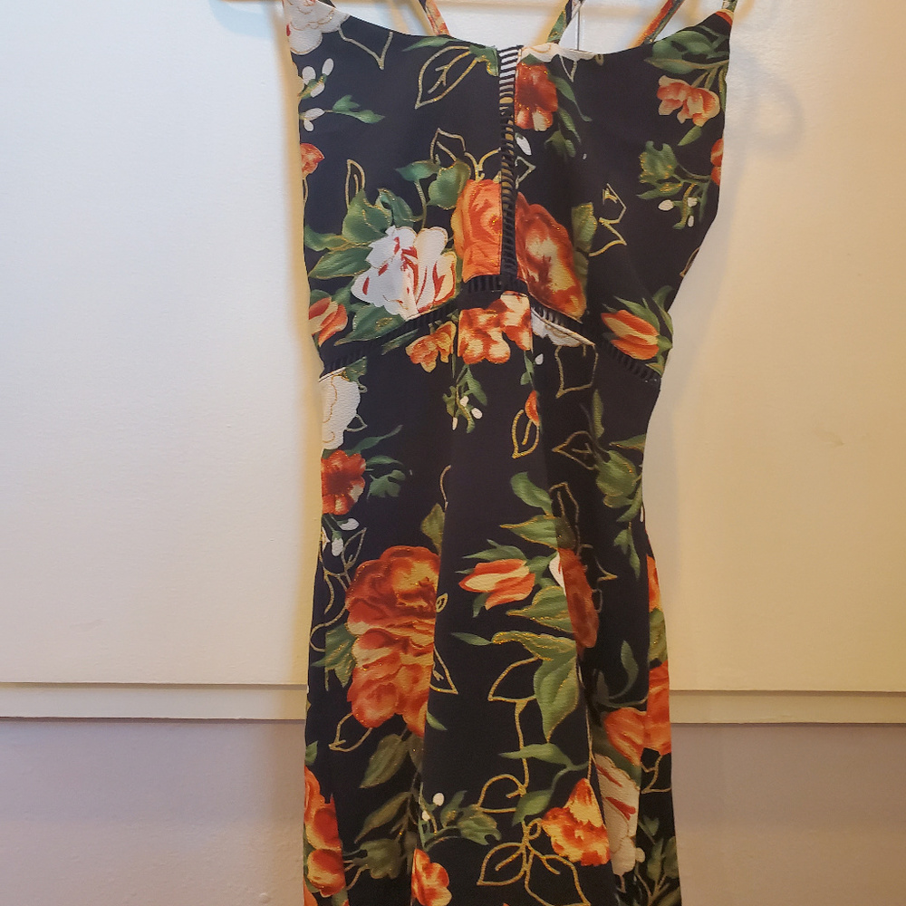 Dark Blue Floral Dress (NEW)